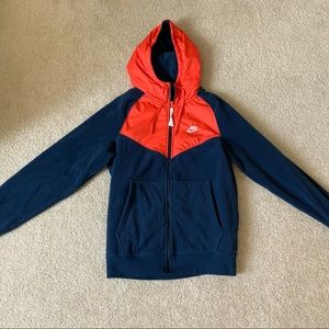 NIKE zip up jacket with hood